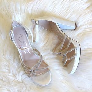 *Worn Once* Sugar High Heels. White. Size 9